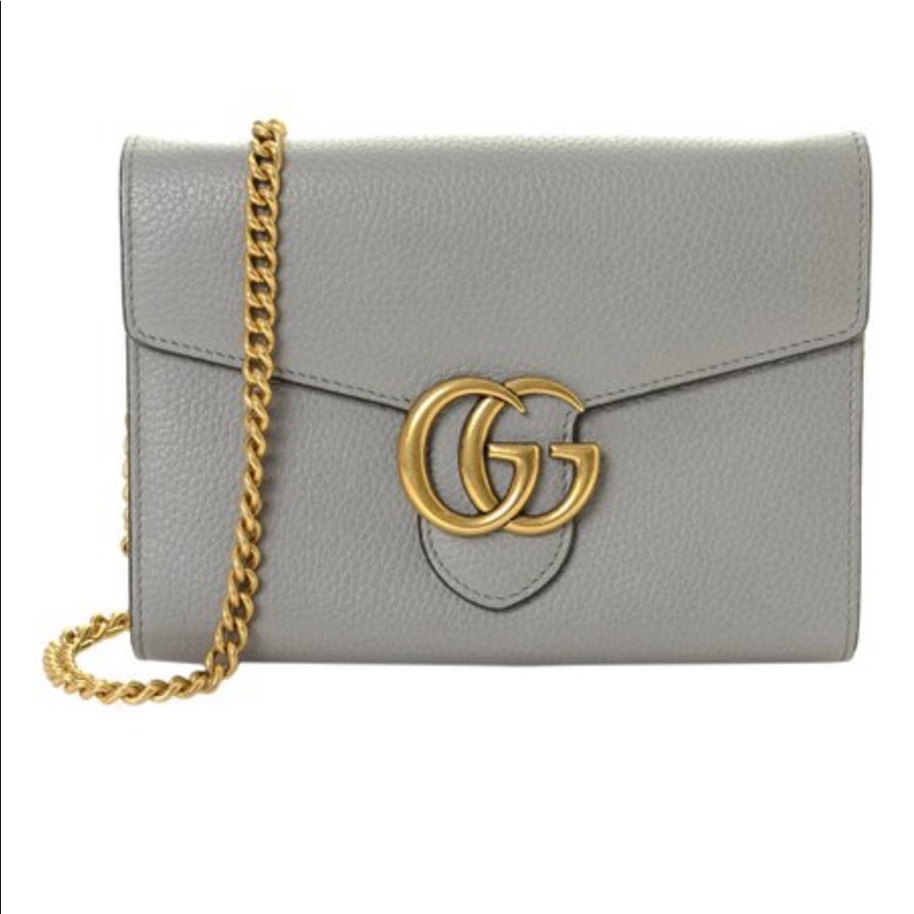 Gucci Marmont GG leather wallet on a chain